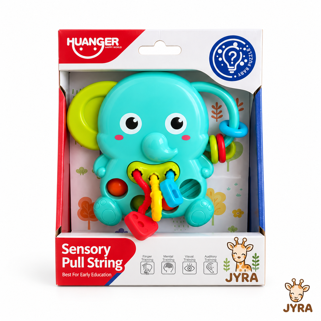 Sonajero Elefante Sensorial con Cordón