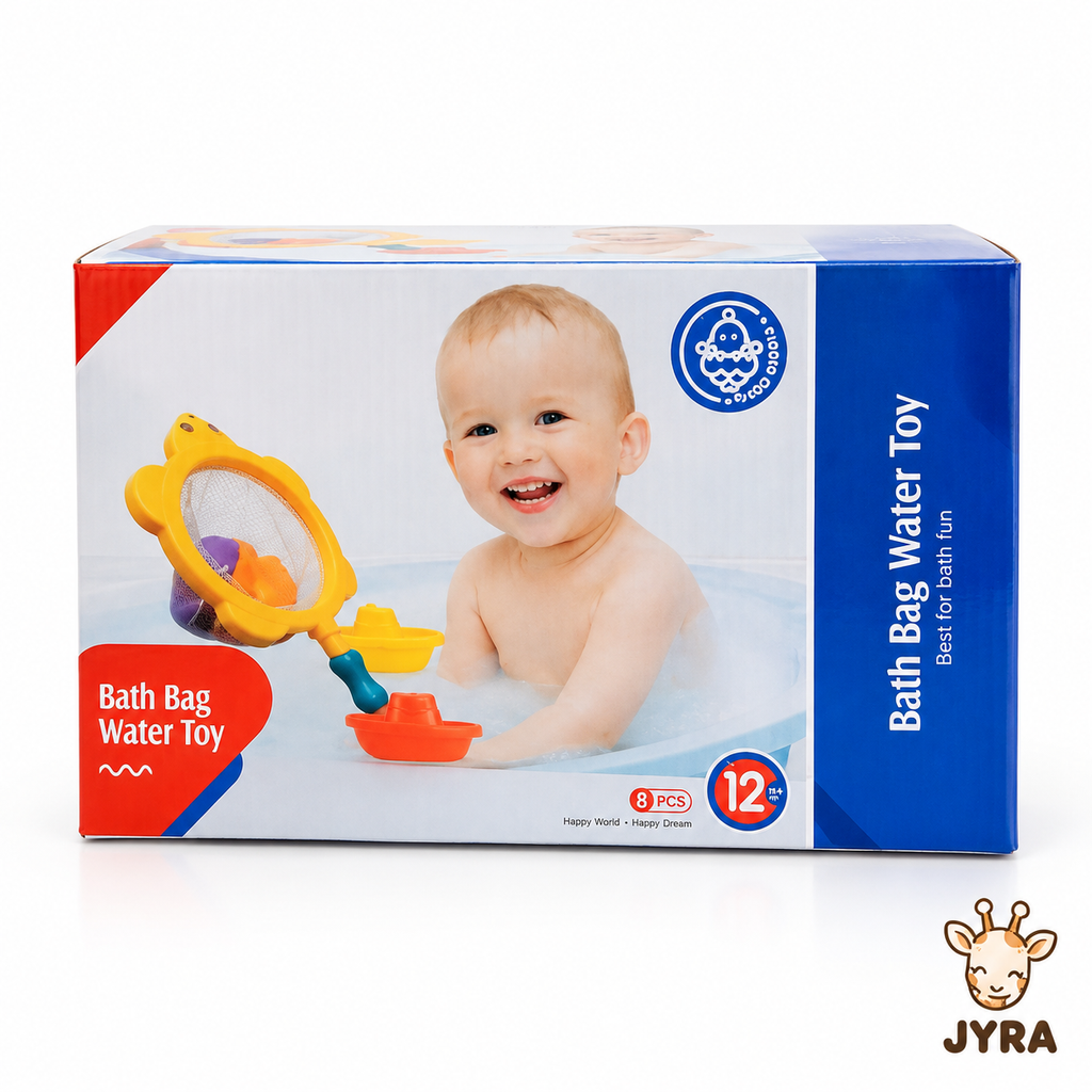 Set Juguetes de Baño para Bebé con Red y Botes