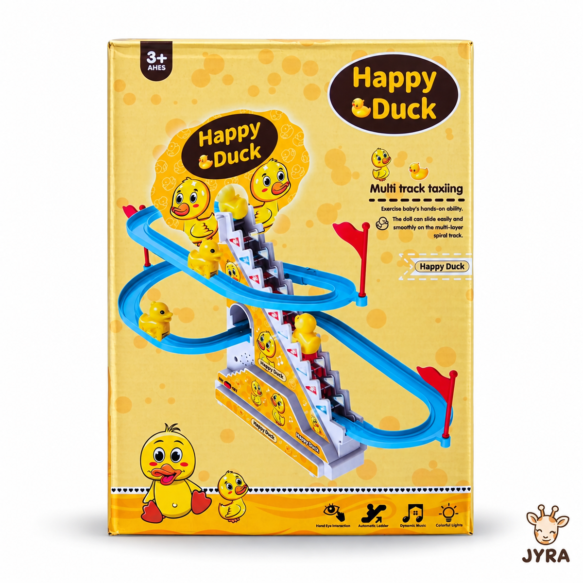 Pato Feliz Juguete de Patitos con Escalera y Pista