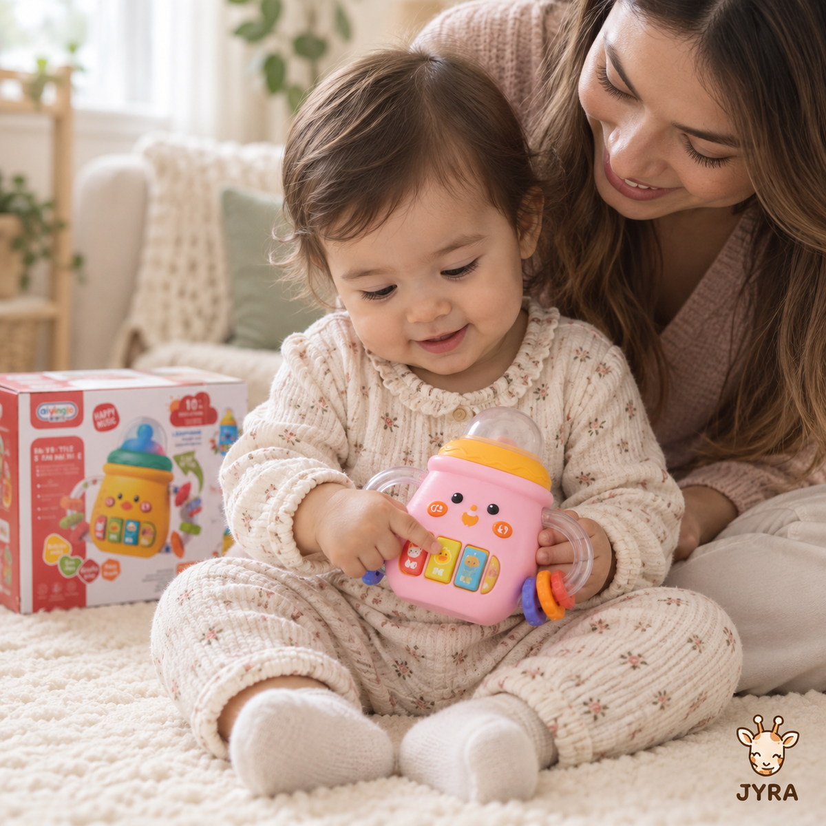 Mamadera Musical Bebé con Luces y Sonajero