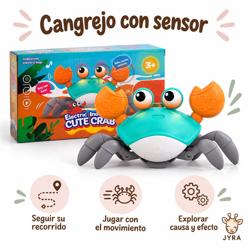 Cangrejo Eléctrico Interactivo con Sensor