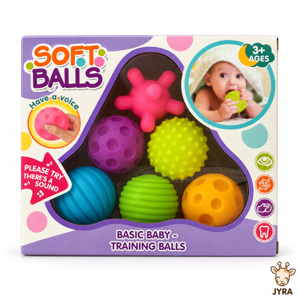 Pelotas sensoriales Soft: presentación en empaque