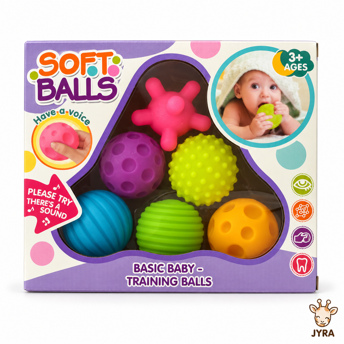 Set de 6 Pelotas Sensoriales Soft