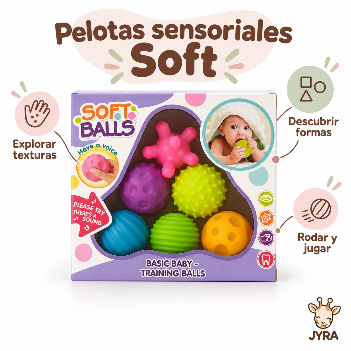 Pelotas sensoriales Soft: ideas de juego