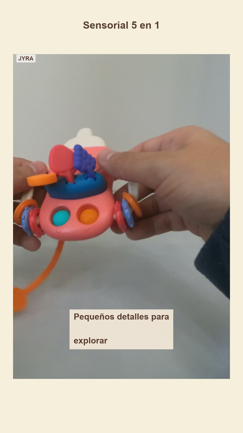 Mordedor Sensorial Mamadera 5 en 1 Bebé Silicona
